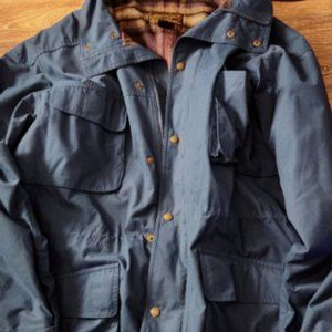 Vintage Eddie Bauer Mountain Parka Coat Jacket Size Small Blue Wool Lined 90s XL